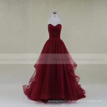 Burgund plus Größe Frauen Abendkleid Guangzhou